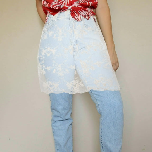 PTOOTP Women's White Mesh Beach Skirt Layered Style Lightweight Swimwear Coverup