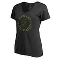 thumbnail image 2 of Women's Black Portland Trail Blazers Liberty V-Neck T-Shirt, 2 of 3