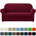 thumbnail image 1 of 2024 Stretch 2-Piece Textured Grid Slipcover Sofa Cover  Gray, 1 of 6