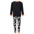 thumbnail image 4 of RUINIXCW Halloween Family Pajamas Matching Set Long Sleeve O Neck Tops Ghost Print Pants Sleepwear, 4 of 6