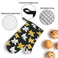 thumbnail image 3 of Pofeuu Lilies Flowers Print Oven Mitts and Pot Holders 4 pcs Set,High Heat Resistant 500 Degree Extra Thicken Long Kitchen Cotton Oven Glove for Cooking, 3 of 6