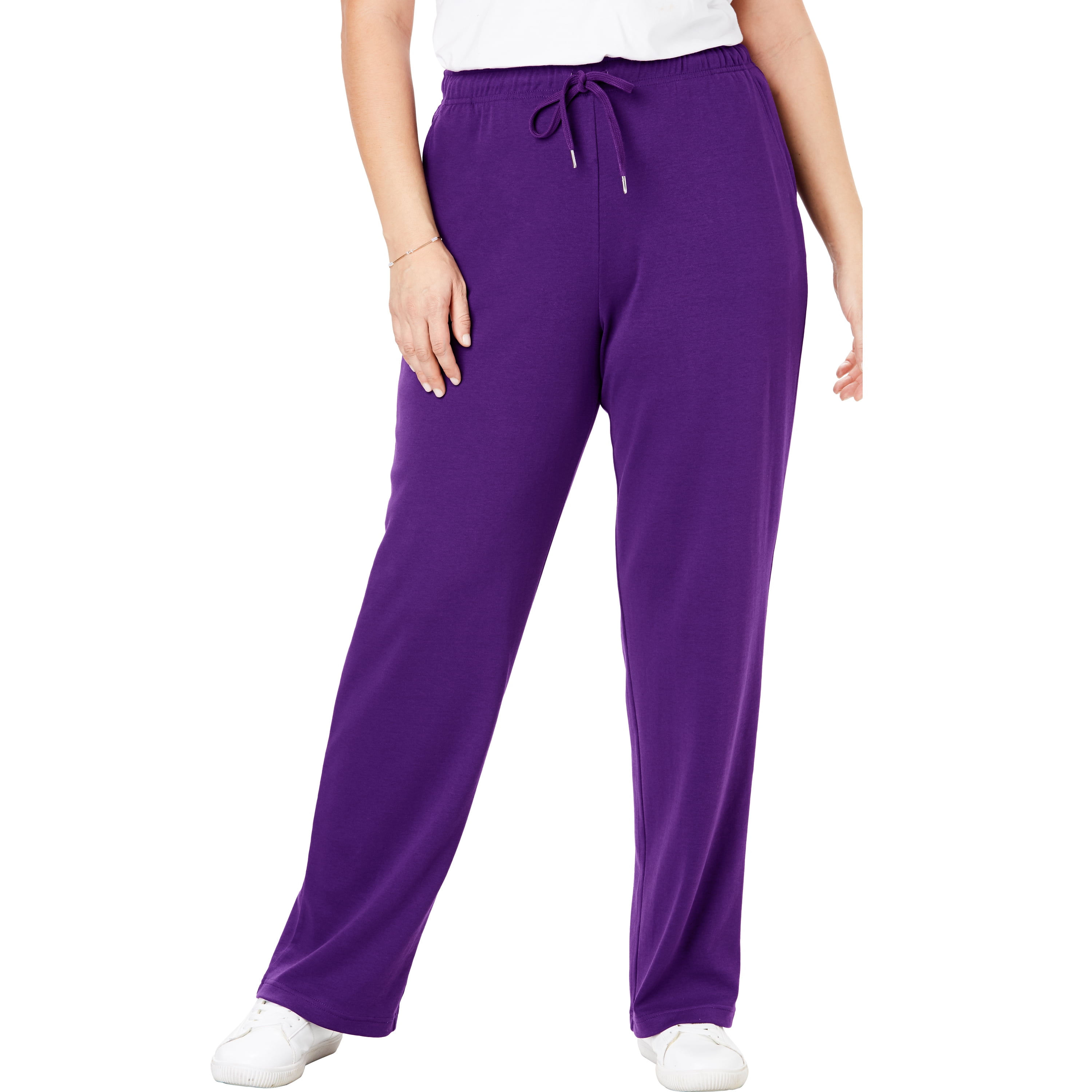 Woman Within Plus Size Petite Sport Knit Straight Leg Pant - Walmart.com