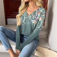 thumbnail image 6 of HLKJKLS Long Sleeve Shirts For Women Casual V Neck Long Sleeve Basic Tee Loose Fit Fall Trendy T Shirt Black S-3Xl, 6 of 6