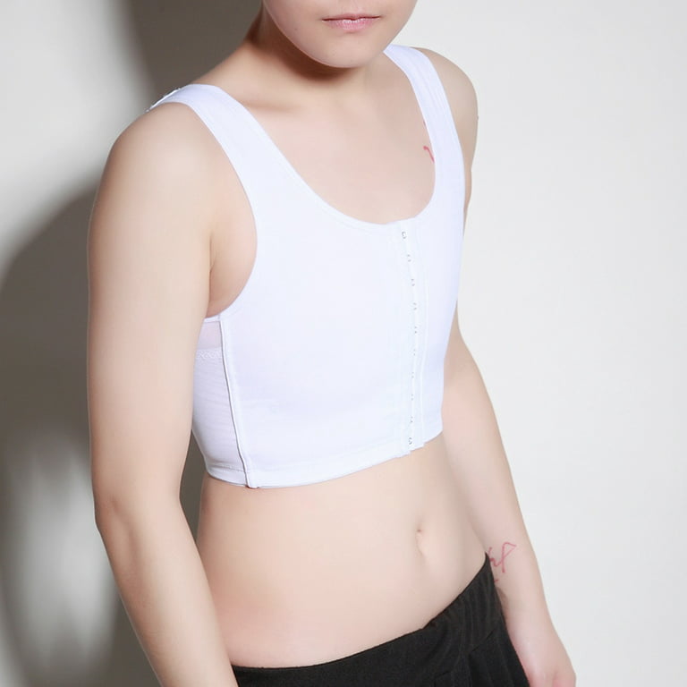 ertutuyi breathable chest binder short corset vest elastic sport bra  sleeveless tops tank