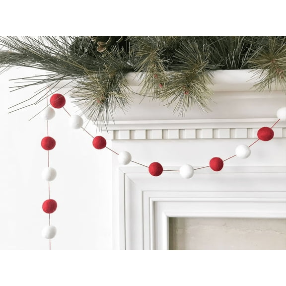 De Kulture Works Felt Christmas POM POM Garlands Multicolor Set of 2, 48 in