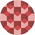 thumbnail image 1 of Ahgly Company Machine Washable Indoor Round Transitional Light Coral Pink Area Rugs, 4' Round, 1 of 7