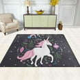 thumbnail image 3 of Coolnut Lightweight Soft Area Rugs, 80 x 58 inch（6'8" x 4'10"） Beautiful Unicorn Floor Mat for Kids Playing Room Hardwood Floor Living Room Nursery Rugs, 3 of 6