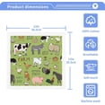 thumbnail image 3 of GZHJMY Farm Animals Wash Cloths 2 Pack - 12 x 12 Inch Super Super Soft Washcloths for Your Face and Body - 100% Cotton Absorbent Baby Face Towel, 3 of 7