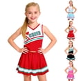 thumbnail image 5 of XIMIN Kid Girls Sweetheart Cheerleader Uniform Dress Up Outfit Costume, Cheerleading Uniform Outfit for Sports Games & Party Birthday Gift, 5 of 5