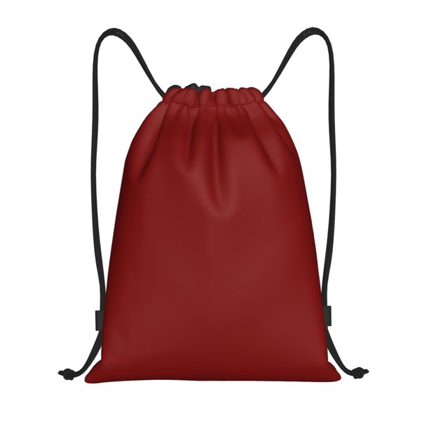 Fotbe Maroon Bolsa Mochila con Cordón Estampada, Bolsa de Gimnasio Deportiva, Bolsa Cinch, Bolsa con Cordón para Hombres y Mujeres-Medium