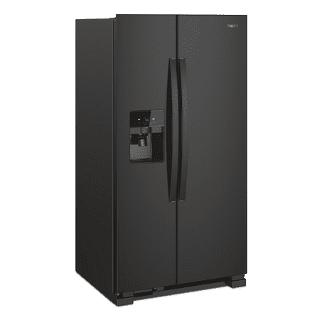Whirlpool - 24.6 Cu. Ft. Side-by-Side Refrigerator with Water and Ice Dispenser - Black