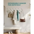 thumbnail image 3 of OROPY Expandable Wood Coat Rack Wall Mount, 14 Peg Accordion Hat Rack – Adjustable Storage Hanger, White, 3 of 6