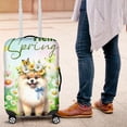 thumbnail image 4 of Pomeranian Hello Spring Time Flower Floral Nature Travel Luggage Cover Pom Dog Lover Gifts Suitcase Dust Protective Decor - 02031, 4 of 5