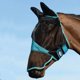 thumbnail image 1 of Weatherbeeta - Máscara con redecilla fina Comfitec con orejeras y cubre hocico para caballos (Negro/Turquesa), 1 of 2