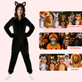 thumbnail image 5 of Alaiyaky Onesie Adult Black Cat Onesie Pajamas for Adults Halloween Cat Costume Cosplay One-Piece Sleepwear Christmas Sleepwear, 5 of 7