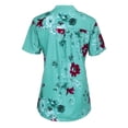 thumbnail image 6 of Summer Saving Wycnly Womens Tops Floral Short Sleeve V-Neck Tee Shirts Summer Casual Stand Neck Button Down Tunic Blouse with Pocket Mint Green XL Clearance Clothes, 6 of 7