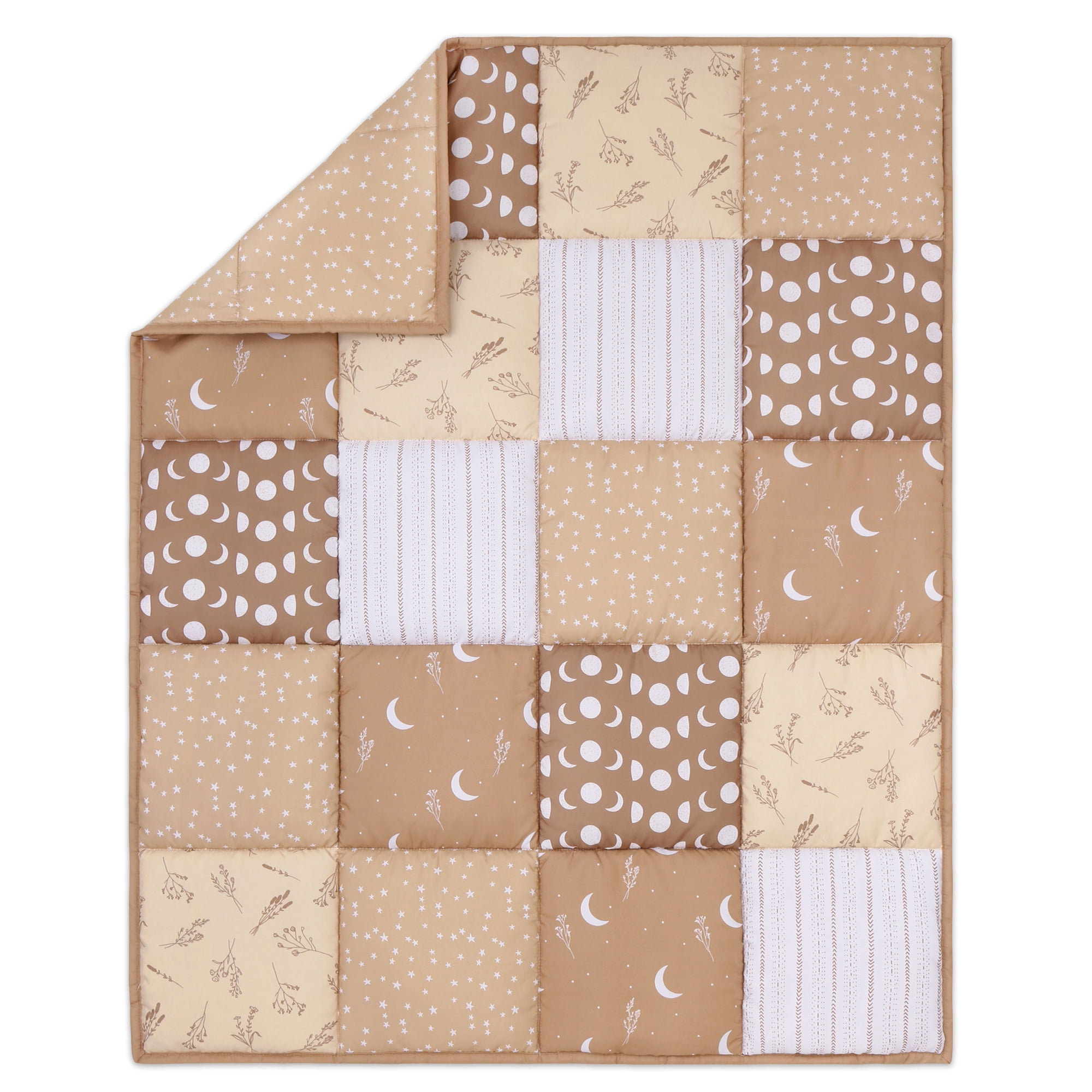 The Peanutshell Crib Bedding Set for Baby Boys or Baby Girls, Boho Celestial, 3 Pieces