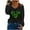 Black, variant on WREESH Womens St. Patrick's Day Shirt 2025 Spring Fashion Off The Shoulder Tops Long Sleeve V Neck T-Shirts Shamrocks Printed Graphic Tees Casual Loose Fit Blouses Holiday Shirts Black