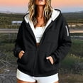 thumbnail image 2 of Luvrsol Hoodiess for Women Plus Size Zip Front Sweatshirt Jacket with Fleece Drawstring Pockets Winder Outerwear L-5XL, 2 of 10