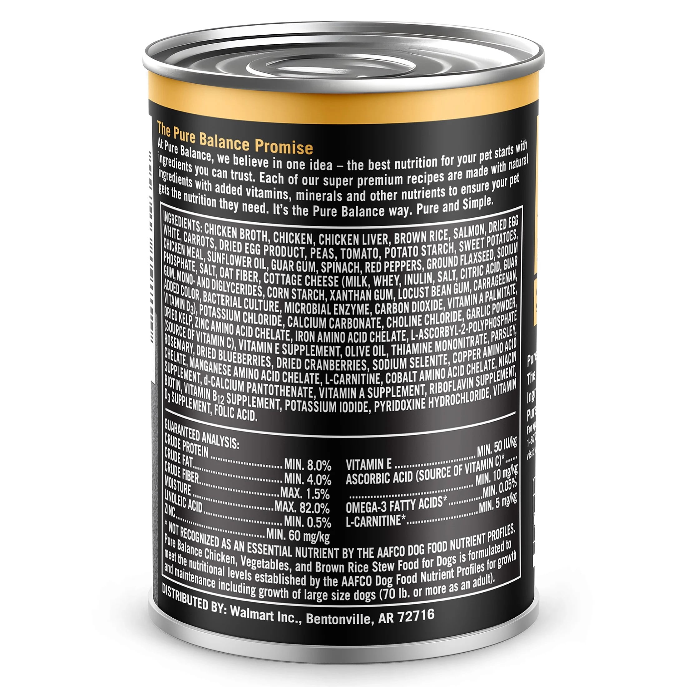 Pure Balance Wet Food for Dogs, Chicken, Vegetables, and Brown Rice Stew, 12.5 oz