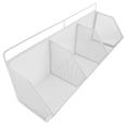 thumbnail image 2 of Miangastore Wire Mesh File Organizer: 3-Compartment Slanted Document Holder Office Desk Storage Rack Wall Containers Shelf Kitchen Ginger Storage Basket White, 2 of 8