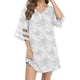 thumbnail image 2 of Moda Mujer Verano Impresión Causal V-Cuello 1/2 Manga Vacaciones Mini Vestido Fridja  yut3133, 2 of 9