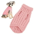 thumbnail image 2 of Dog Sweater, Fall Winter Warm Puppy Clothing, Soft Knitted Pet Coat, Cozy Dog Apparel, Stretchable Pet Sweater, Knitted Outfits, Solid Color Sweater for Small Medium Large Dogs Cats, 2 of 7