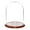 Walnut Veneer Base, variant on Plymor 11.75" x 15" Glass Display Dome Cloche (Walnut Veneer Base)