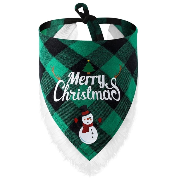Baberos Triangulares Para Mascotas Con Entramado Navideño, Bufanda Con Cordones Para Perro, Suministros Para Mascotas Para Fiestas Navideñas Y Fotos, 2 Uds. Methold HA038923-00