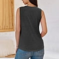 thumbnail image 6 of Fanxing Dark Gray Women's Summer Tank Tops Dressy Casual Blouses S Hide Belly Curvy Sleeveless Shirts （Women's S-2XL), 6 of 8
