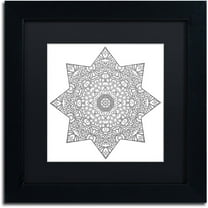 Trademark Fine Art "Mixed Coloring Book 14" Canvas Art by Kathy G. Ahrens, Black Matte, Black Frame