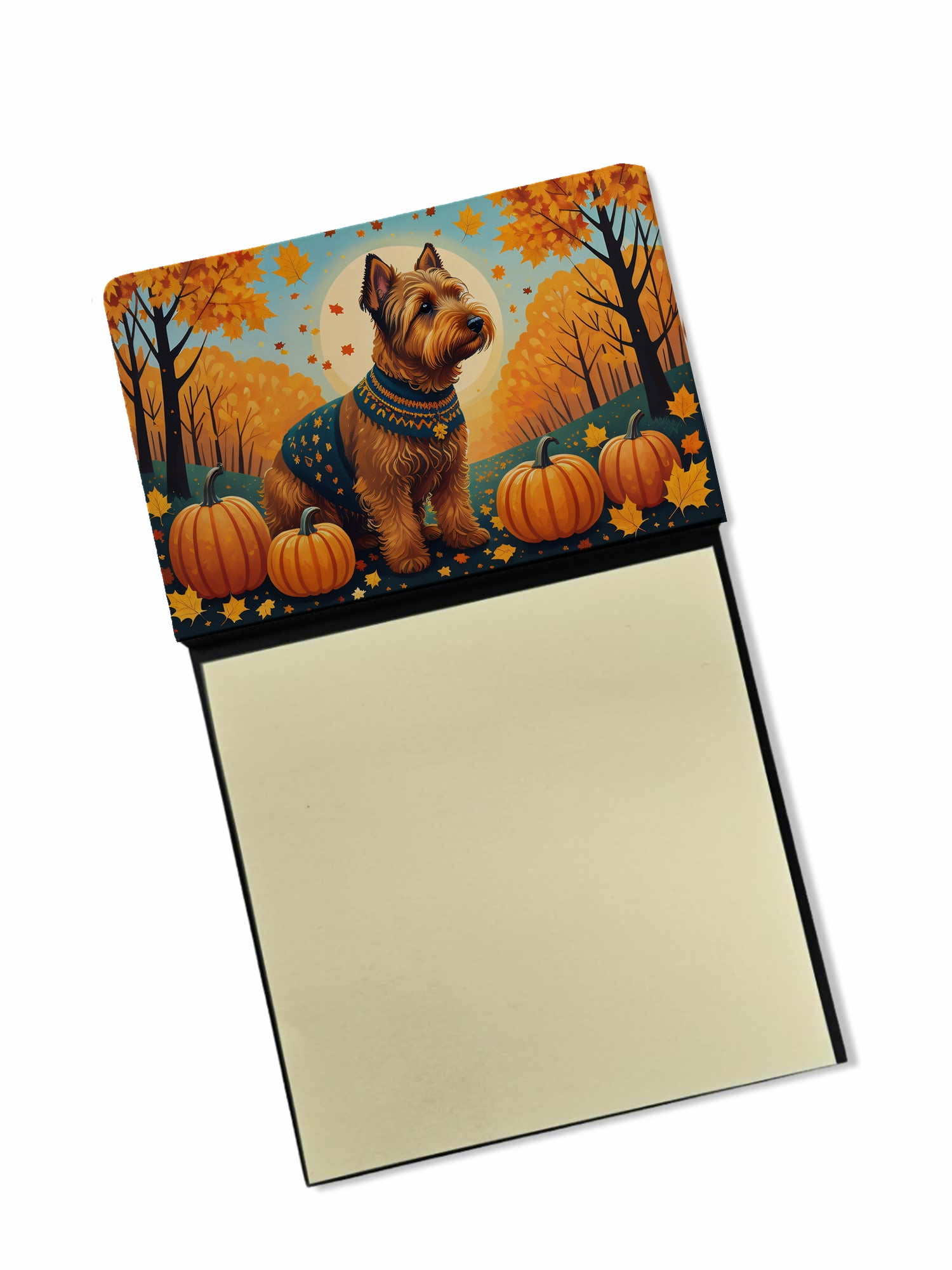 Siberian Husky Fall Sticky Note Holder 3.25 in x 5.25 in