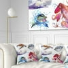 Design Art Designart Amazing Undersea Life Collage Contemporary Animal Throw Pillow Walmart Com Walmart Com