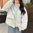 thumbnail image 5 of Sexlip Casual Fashion Sherpa Lined Down Jackets for Women:Lightweight Zip up Quilted Coats with Pockets Ski Hiking Outdoor Clothes White M, 5 of 9