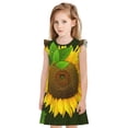 thumbnail image 1 of Vsdgher Tournesol3 pour Filles Chemises de Nuit Manches Courtes à Volants Robe de Nuit Pyjama pour Fête Pyjama-Grand, 1 of 6
