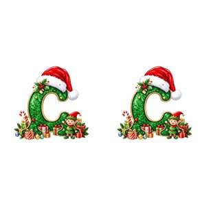 Generic Christmas Ornament 26 Alphabet Hanging Acrylic Christmas Tree Decor (Z2)