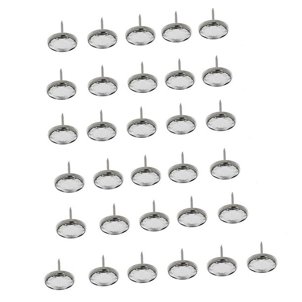 25 botones de cristal de diamante con tachuelas para cabecero tapizado 20mm