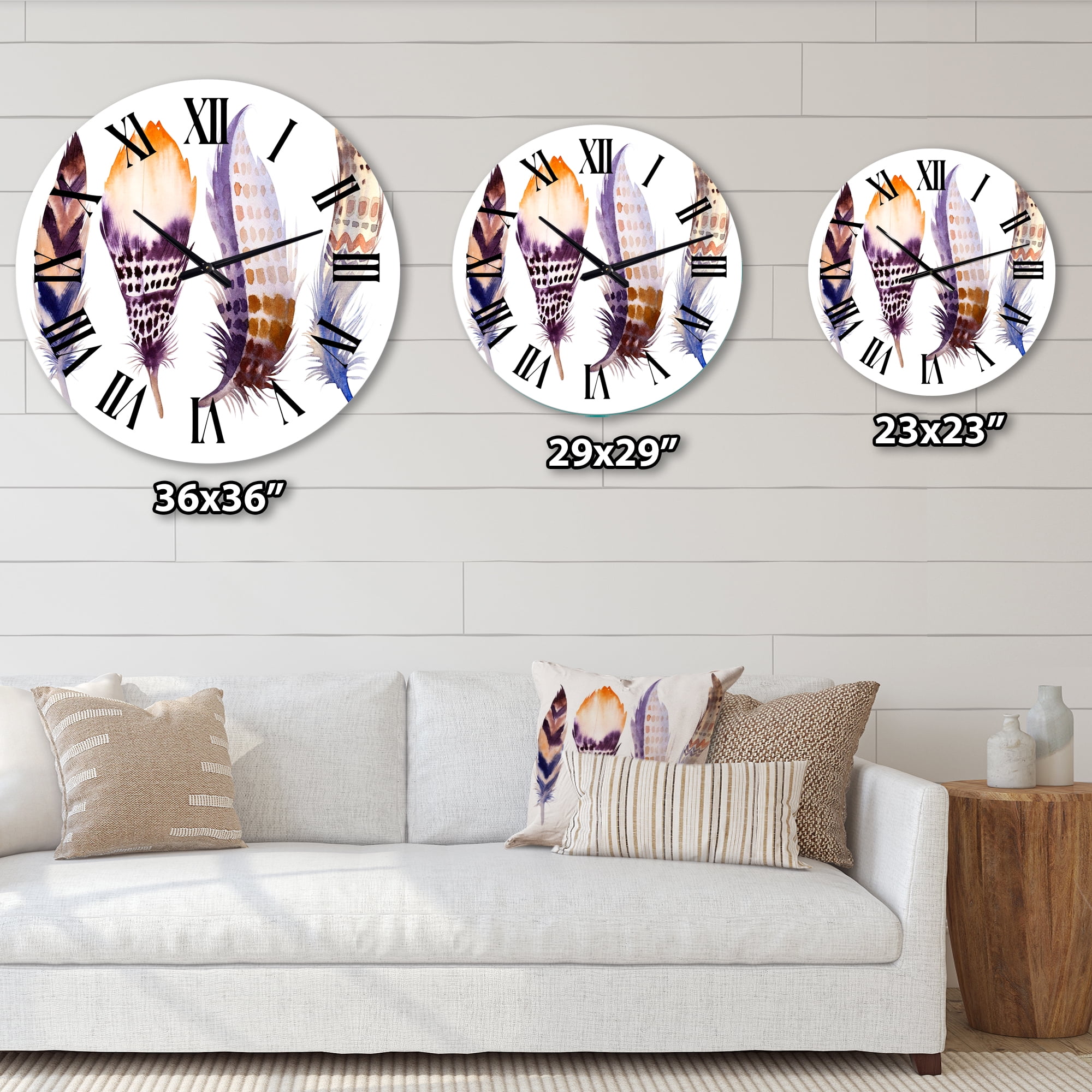 Designart 1 in Quartz Bohemian Wall Clock
