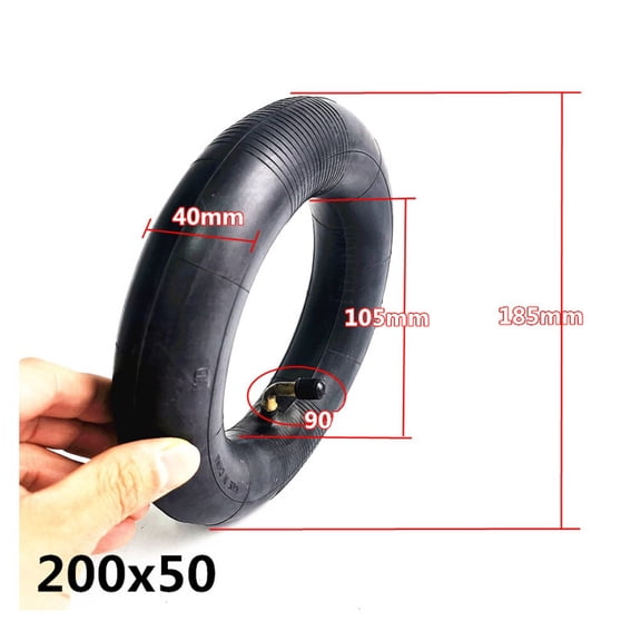 BAMILL 200x50 Electric Scooter Tyre Tire Inner Tube Bent Valve For 8x2 Tyre Razor Wheel