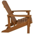 thumbnail image 6 of BizChair 3 Piece Teak Poly Resin Wood Adirondack Chair Set with Fire Pit - Star and Moon Fire Pit with Mesh Cover, 6 of 11