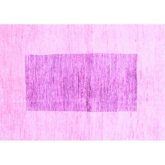 Ahgly Company Indoor Rectangle Solid Purple Modern Area Rugs, 2' x 5'