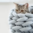 thumbnail image 3 of Cama para gatos, cesta, nido, tejido a mano, saco de dormir para mascotas, cama redonda de lana gruesa para mascotas, 3 of 7