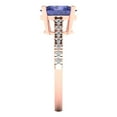thumbnail image 3 of Clara Pucci 14K Rose Gold 2.21ct Tanzanite Solitaire with Accents Ring, 3 of 7