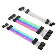ARGB PSU Power Supply Extension Cable RGB Flow ATX 24Pin GPU Dual Triple 8Pin Cord Motherboard Extension Cable for PC