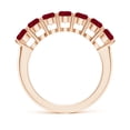 thumbnail image 2 of ANGARA Natural Half Eternity Seven Stone 2.38 ct Ruby Wedding Band in 14K Rose Gold for Women (Size-4mm) | July Birthstone, Birthday, Anniversary, Jewelry Gift for Women | Natural Ruby Ring, 2 of 9
