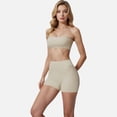 thumbnail image 2 of Active Women's High Waist Ruched Seamless Shorts with Stretch Fabric - X Large, Off White, 2 of 6