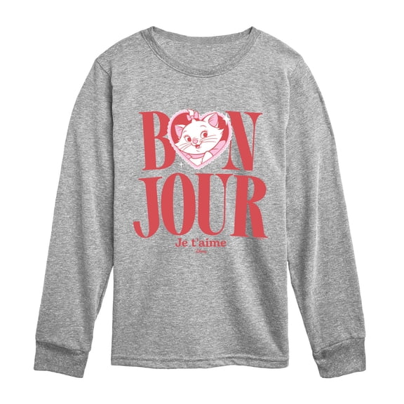 The Aristocats - Bonjour Marie - Youth Boys Long Sleeve Graphic T-Shirt
