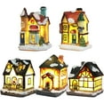 thumbnail image 4 of CMrtew Christmas Village Set with Lights Winter Village Houses Lightweight Resin Houses with LED Snowy Cottage Collection for Mantel & Tabletop Decor, 4 of 8