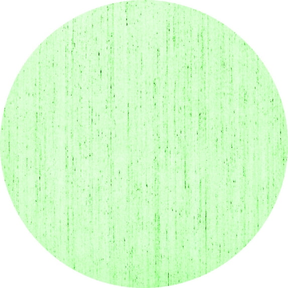 Ahgly Company Indoor Round Solid Green Modern Area Rugs, 4' Round