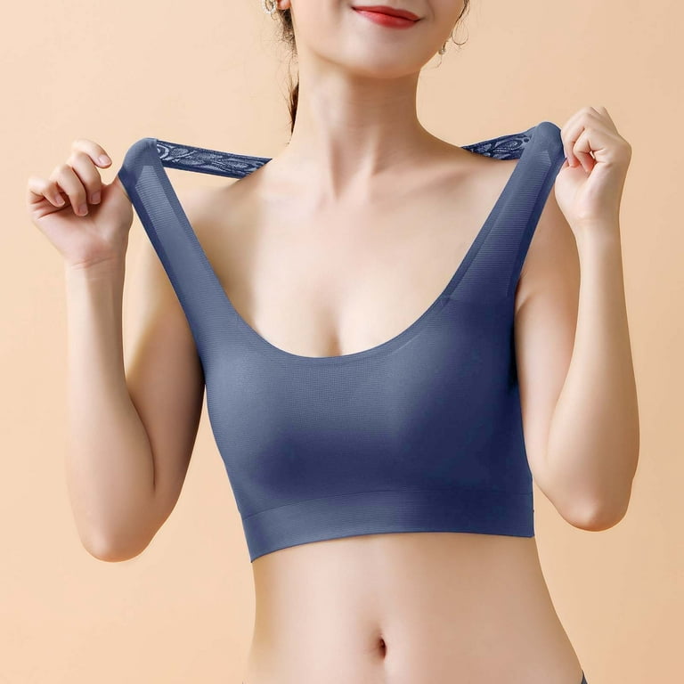 gvdentm Push Up Sticky Bra Women's Seamless Pullover Bra With Built-in Cups  